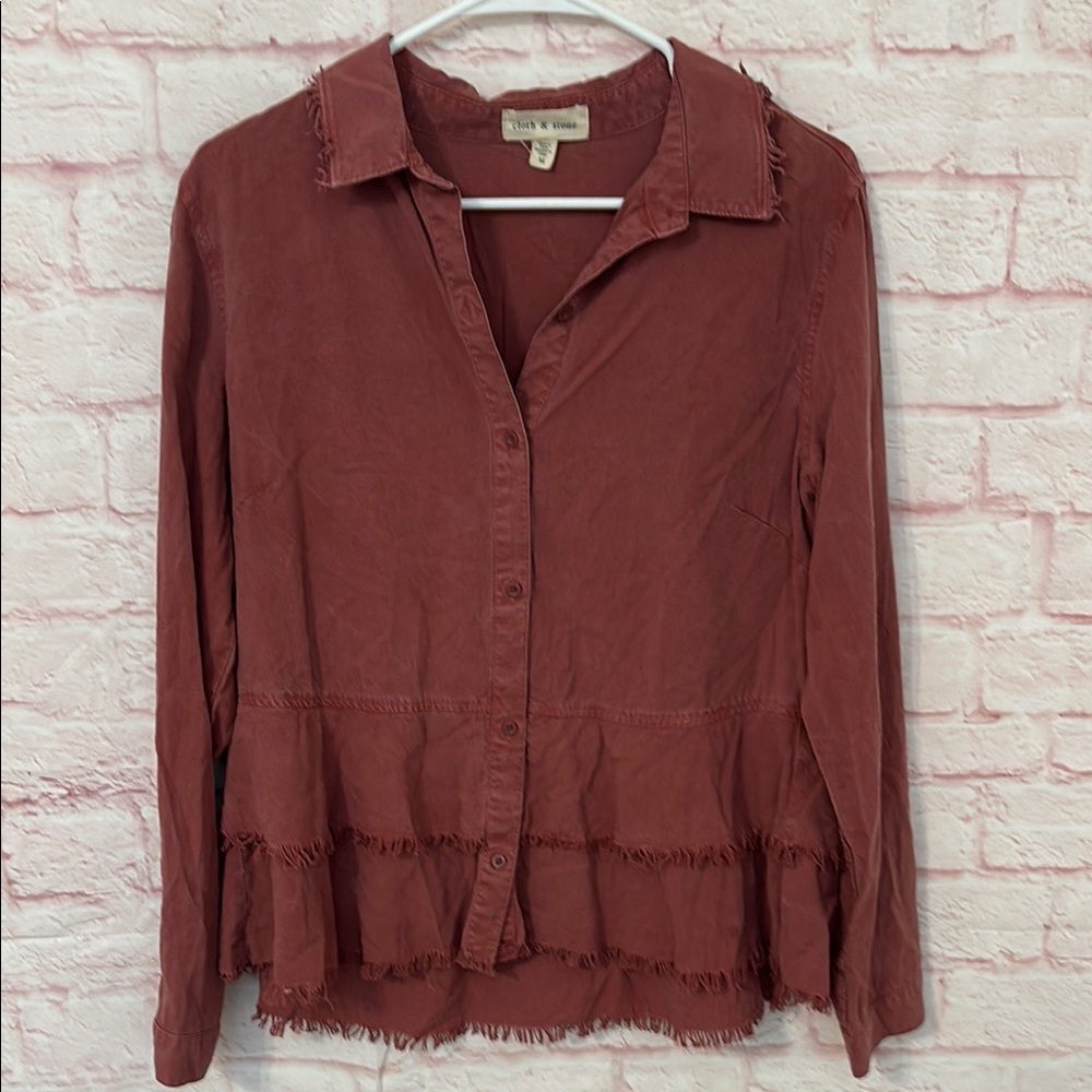 Cloth & Stone Rust Button Down Shirt